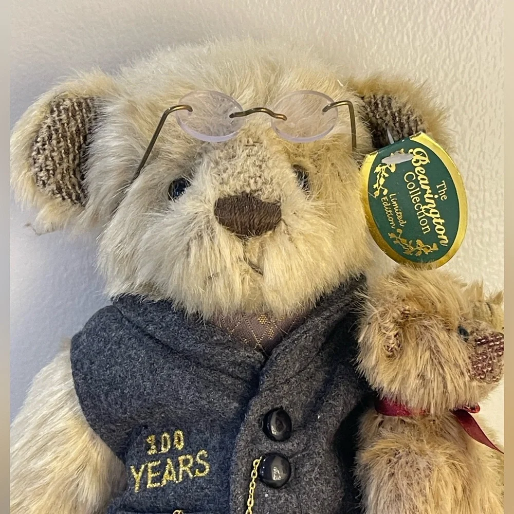 Limited Edition Bearington Teddy Bear with Glasses - Picture 2 of 7